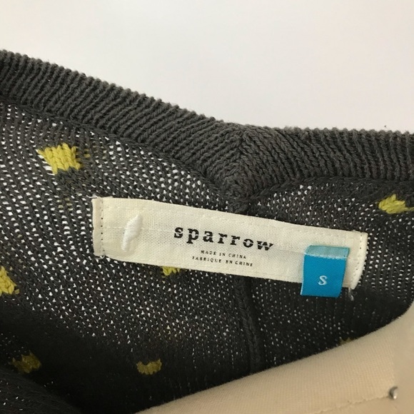 Anthropologie Tufted Cardigan Cropped Sweater Gray - Picture 6 of 6